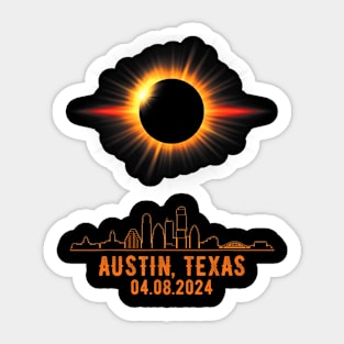 Total Solar Eclipse 04.08.2024 Austin Texas Sticker